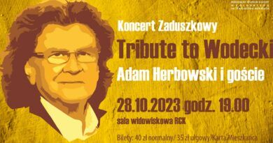 Koncert Zaduszkowy “Tribute to Wodecki” już wkrótce